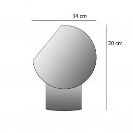 Lampe EyeBall en céramique chromée SC3 Italy - Dimensions