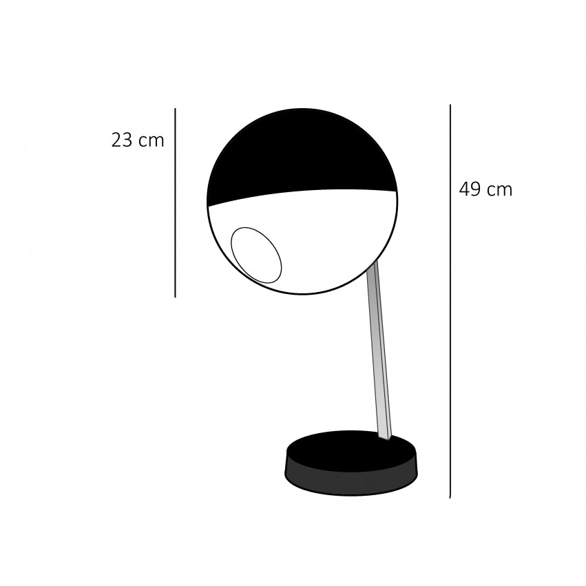 Lampe de bureau en Plexiglas à volet Lita - Dimension