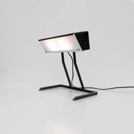 Lampe en tôle ajourée et écran de Plexiglas des années 1960