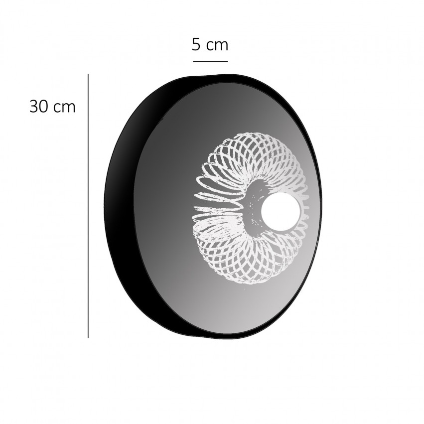 Applique à calotte argentée Elektrofèm ISZ HE-1175 - Dimensions