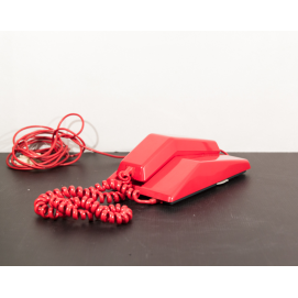 Téléphone Contempra rouge - Northern Electric - 1968