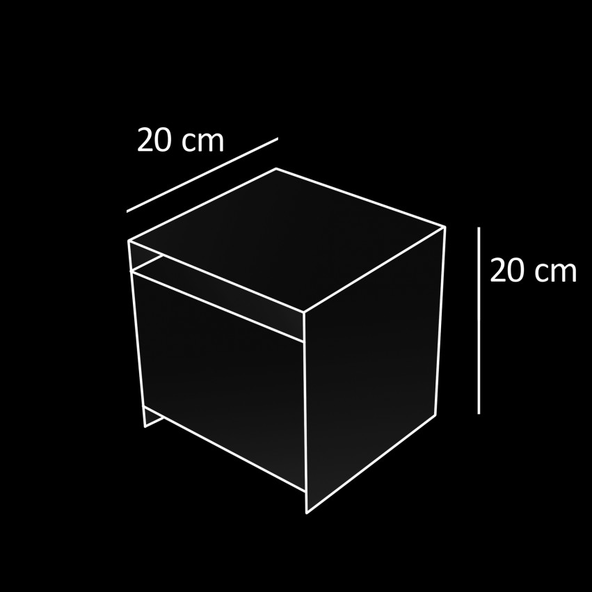 Boite lumineuse en Plexiglas - Dimensions