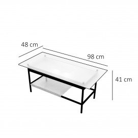 Table basse lumineuse Robert Mathieu 517 - Dimensions