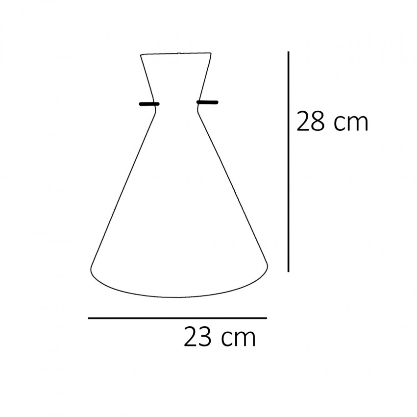 Suspension diabolo en verre à suspendre des années 1950 - Dimensions