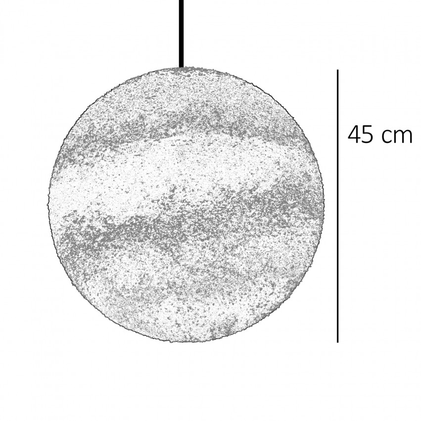 Suspension sphérique en résine granuleuse Erco - Dimensions
