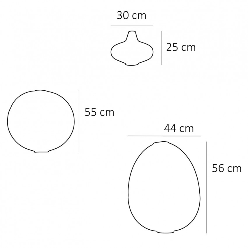 Lustre Rotaflex orange - Dimensions