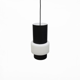 Suspension cylindrique en tôle et verre émaillé de Philips