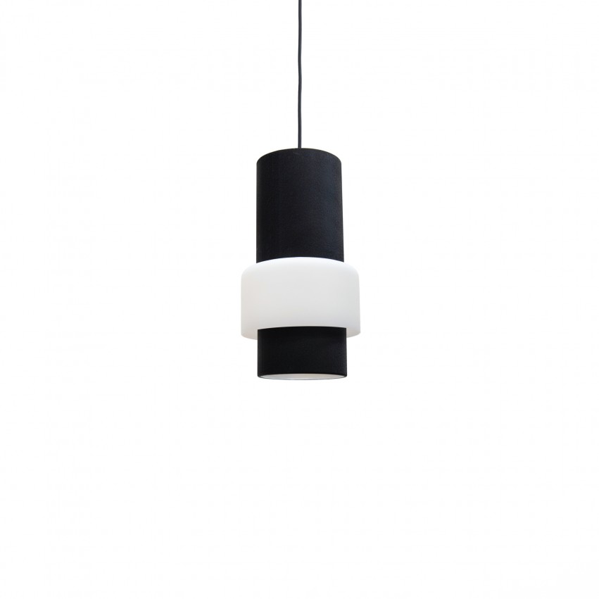 Suspension cylindrique en tôle et verre émaillé de Philips