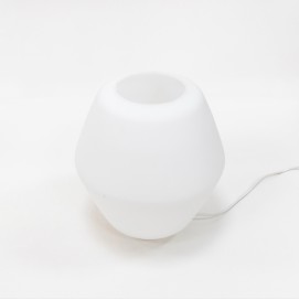 Grosse lampe en verre opale des années 1960