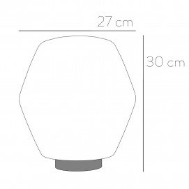 Grosse lampe en verre opale des années 1960 - Raak