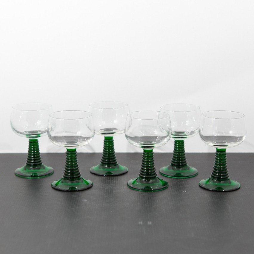 Verres à vin verts - Années 1960