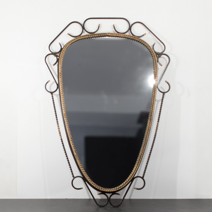 Miroir Art déco en fer forgé Miroir Art déco en fer forgé