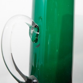 Grand pichet en verre vert vintage