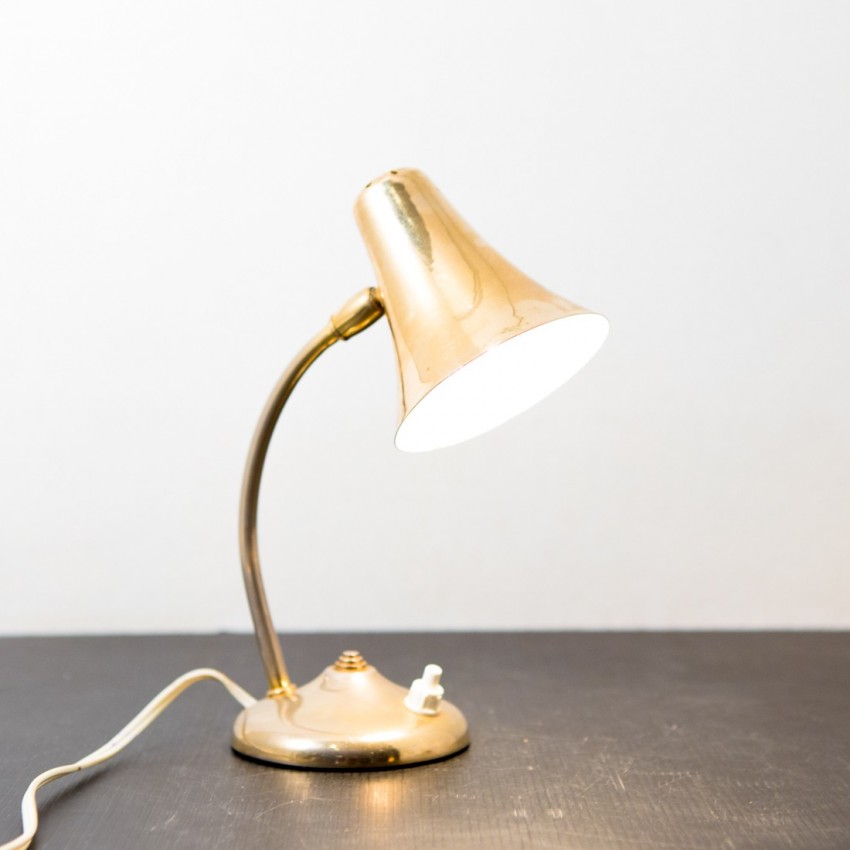 Petite lampe Aluminor dorée