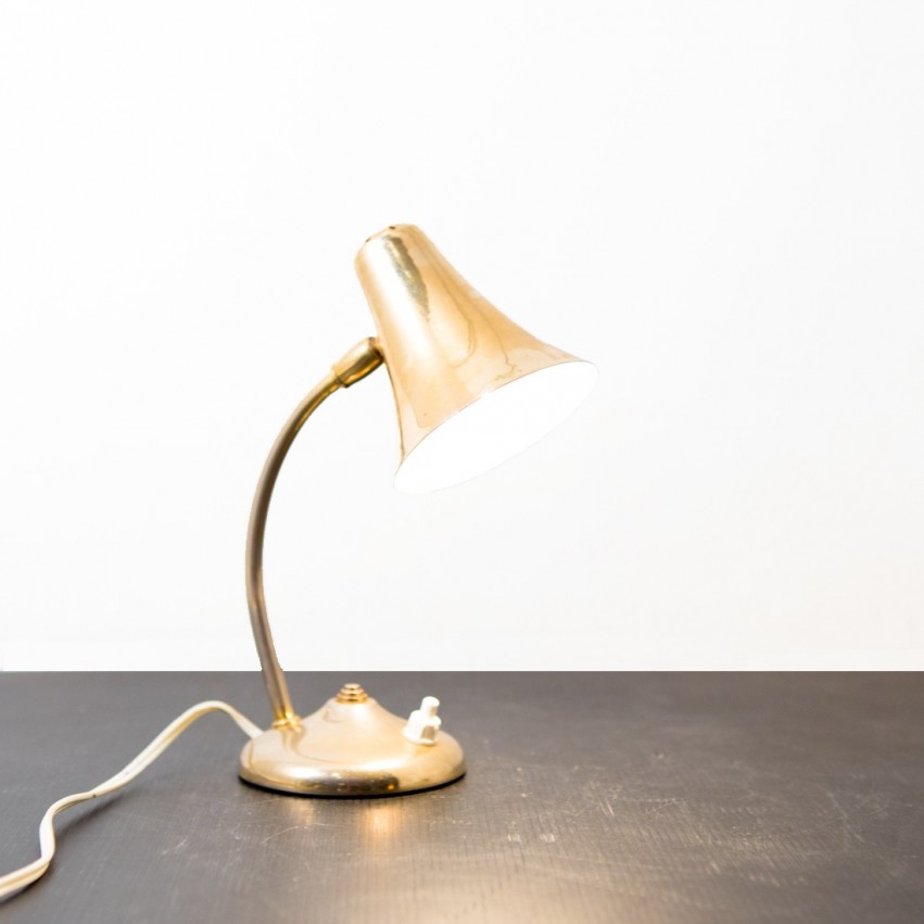 Petite lampe Aluminor dorée