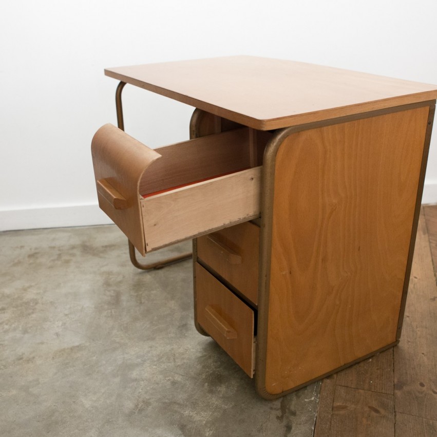 Bureau en bois des années 1950