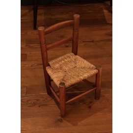 Chaise paillée enfant