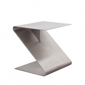 Tabouret Z en inox plié