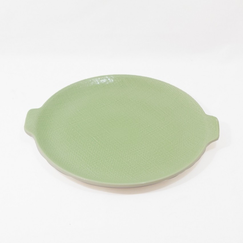 Plat en porcelaine de Salins - Vert pastel