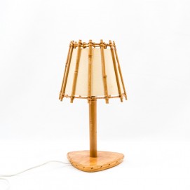 Lampe de bureau en bois