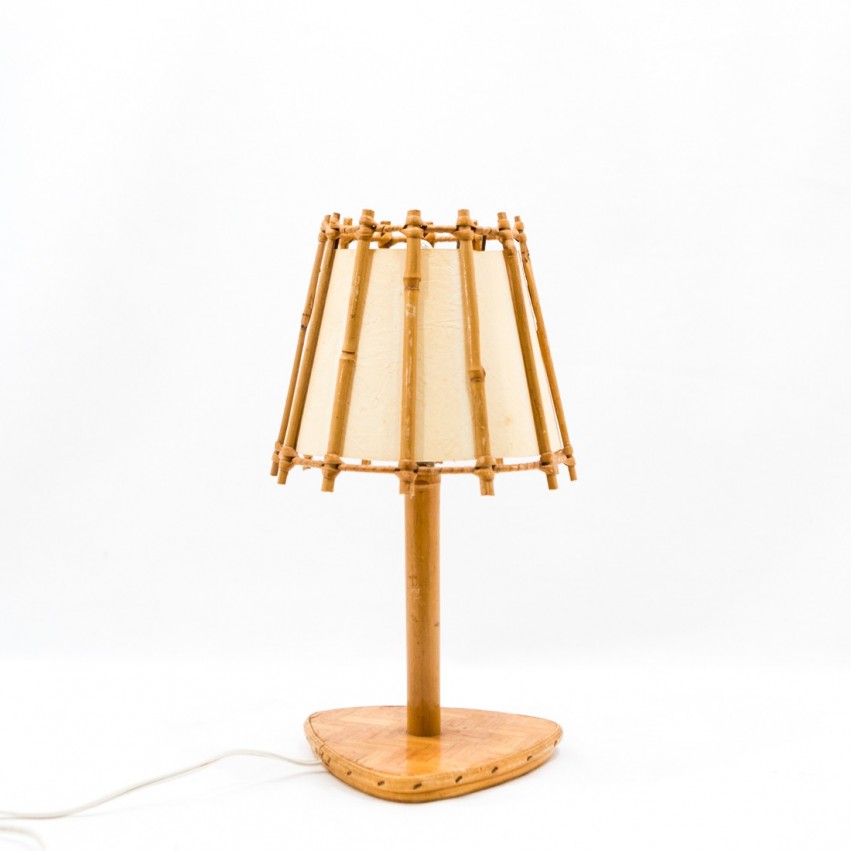Lampe de bureau en bois