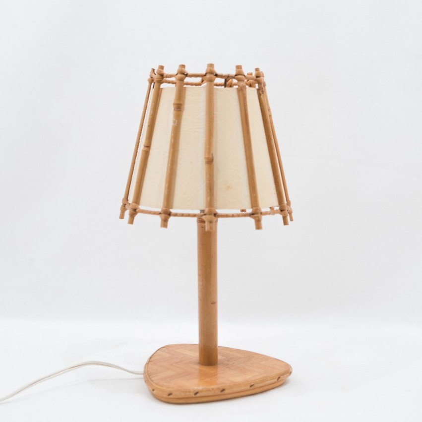 Lampe de bureau en bois