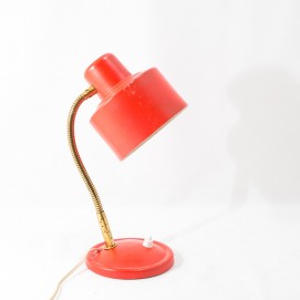 Lampe de bureau ou applique à bras flexible Aluminor rouge