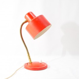 Lampe de bureau ou applique à bras flexible Aluminor rouge