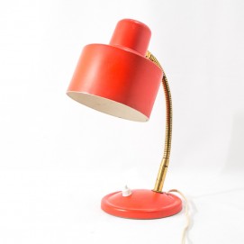 Lampe de bureau ou applique à bras flexible Aluminor rouge