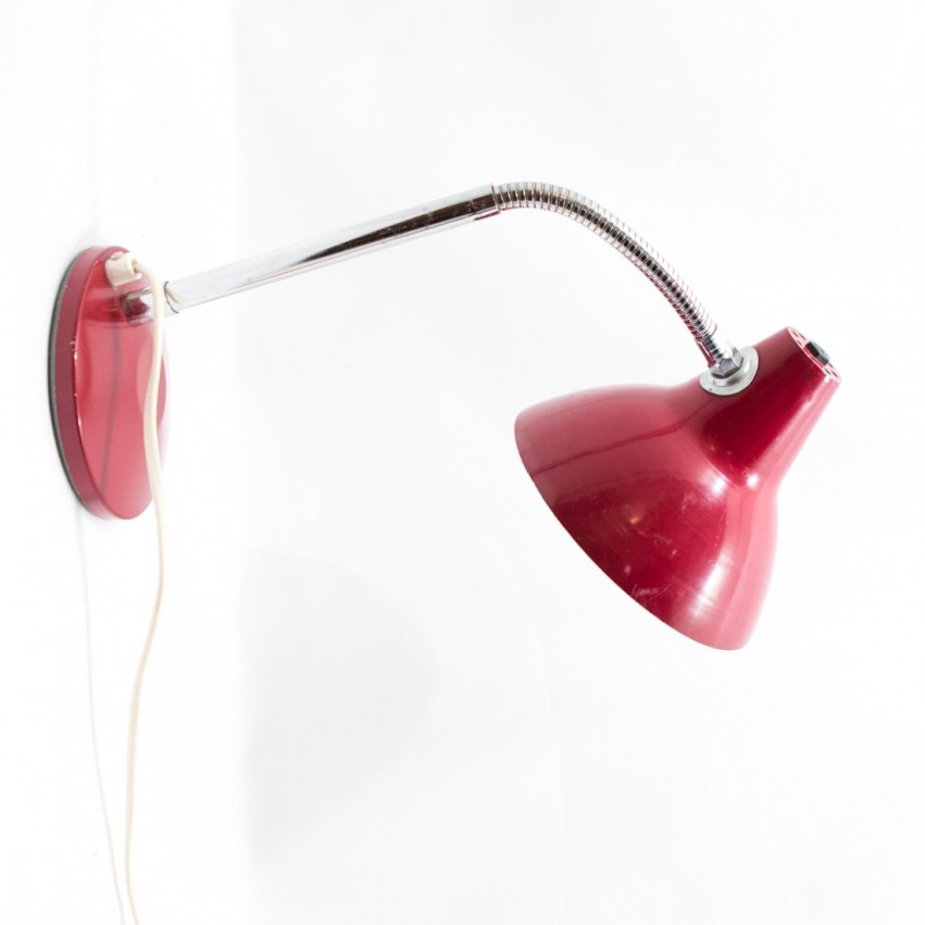 Lampe de bureau ou applique Aluminor rouge