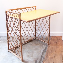 Bureau en rotin vintage