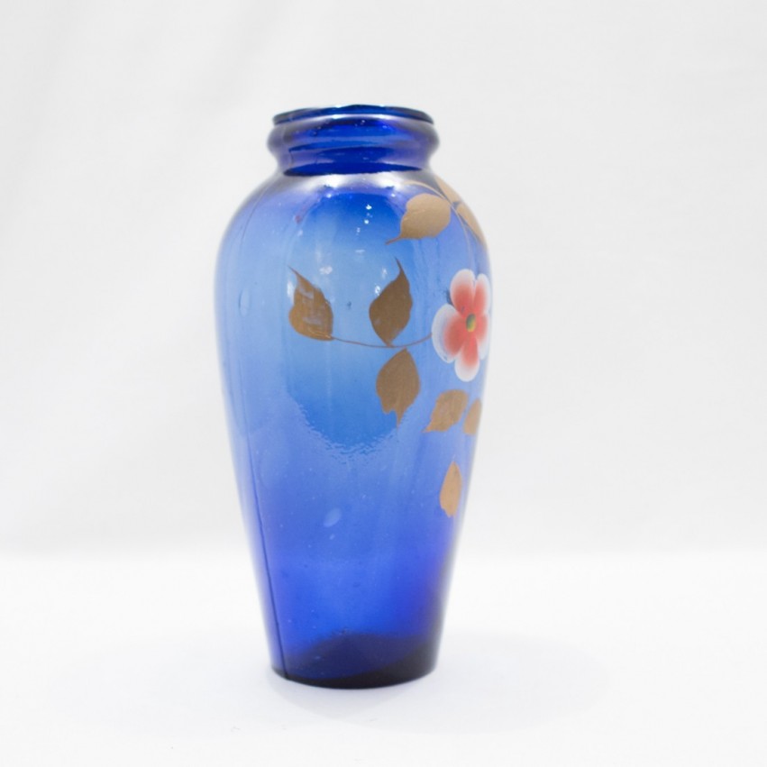 Vase en verre bleu - Art déco