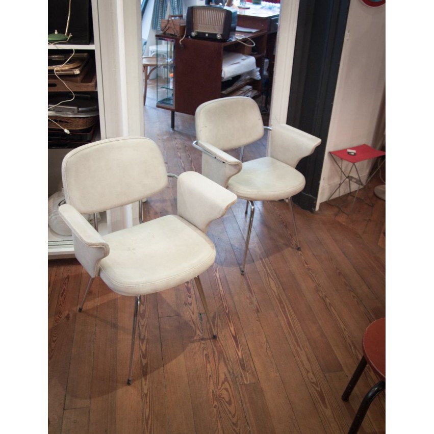 Paire de fauteuils vintage