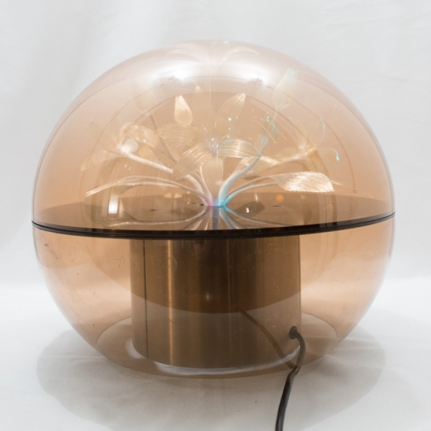Lampe globe Plexigas et fibre optique