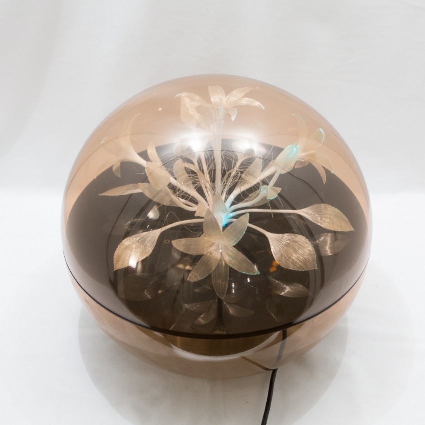 Lampe globe Plexigas et fibre optique