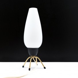 Lampe d'appoint en laiton et opaline