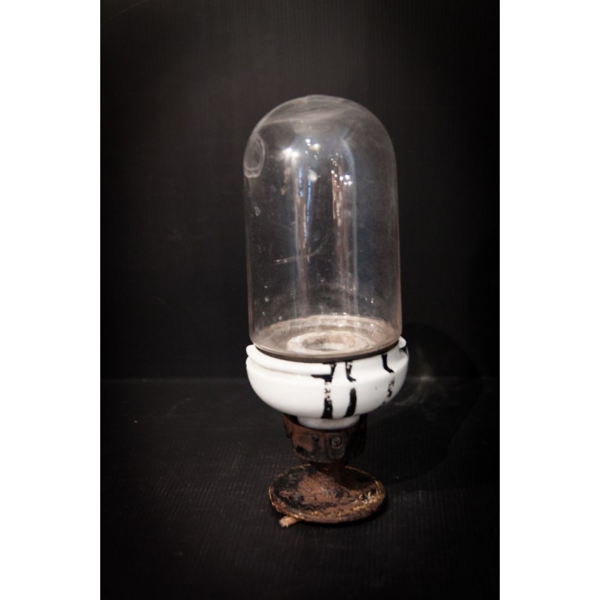 Ancienne applique porcelaine/verre