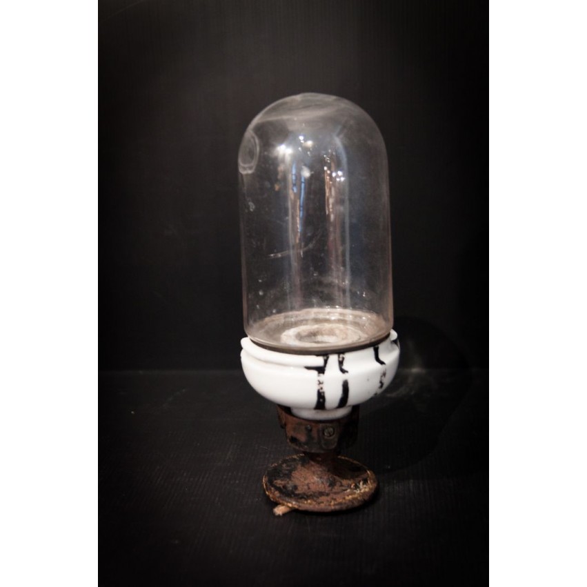 Ancienne applique porcelaine/verre