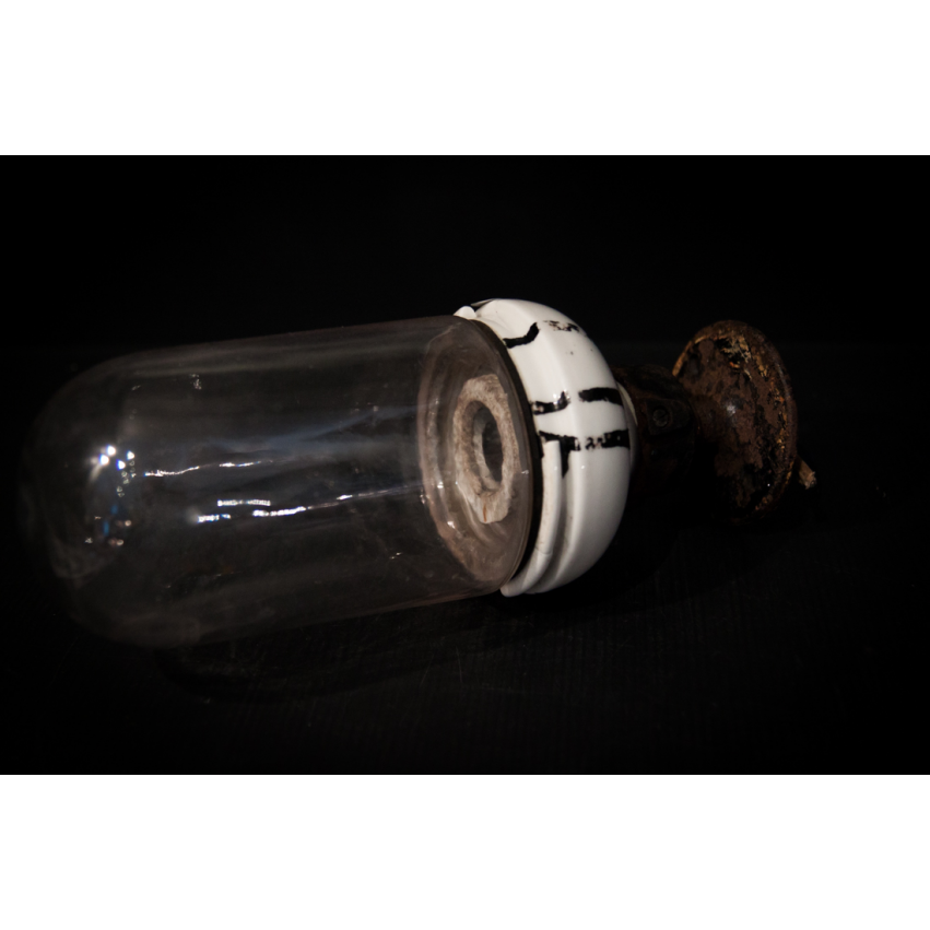 Ancienne applique porcelaine/verre