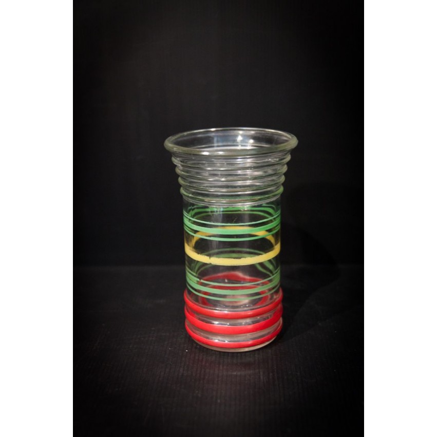 Vase vert jaune rouge