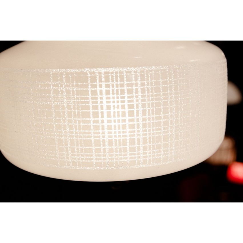 Lampadaire fer/opaline