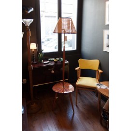 Lampadaire tablette marquetée
