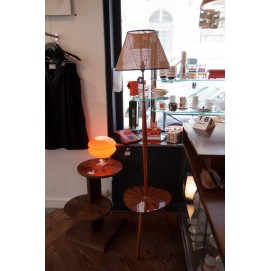 Lampadaire tablette marquetée