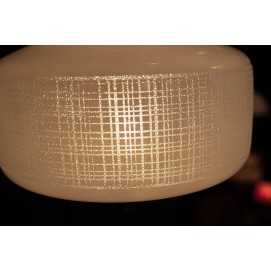 Lampe sur pied fer/opaline