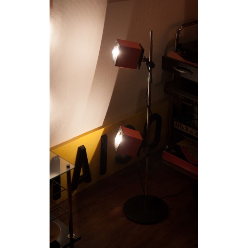 Lampadaire orange vintage