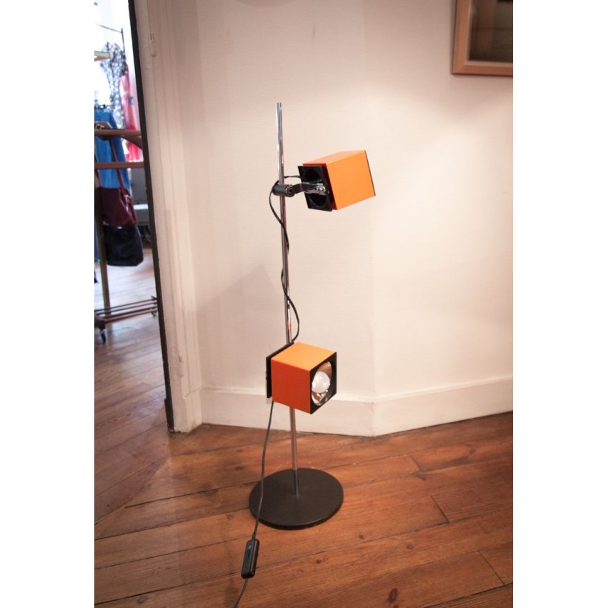 Lampadaire orange vintage