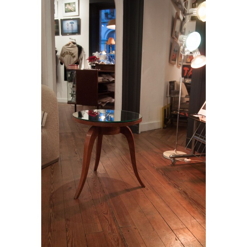 Table en bois/miroir 