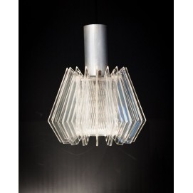 Suspension vintage en plexiglas et inox