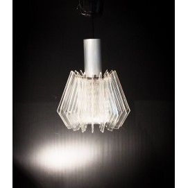 Suspension vintage en plexiglas et inox