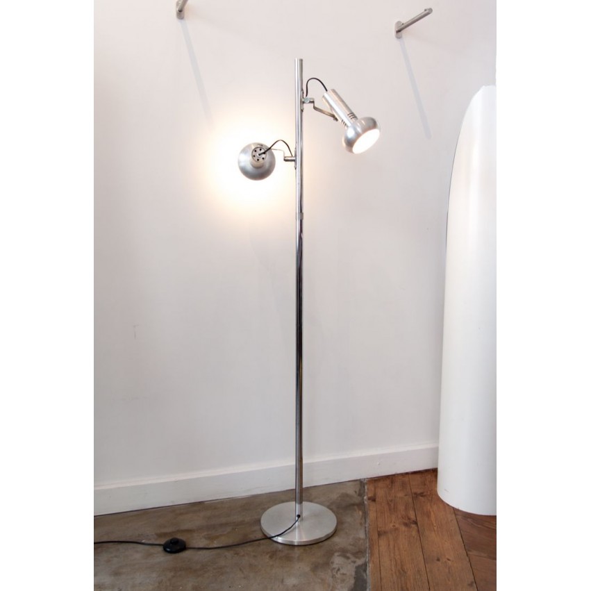 Lampe sur pied vintage aluminium